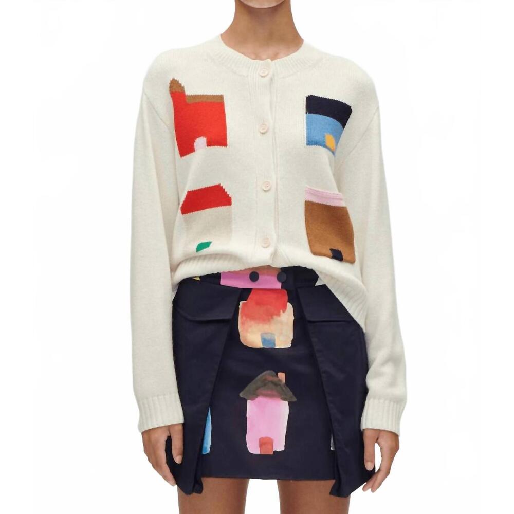 NEW STINE GOYA cropped pocket cardigan in refugios